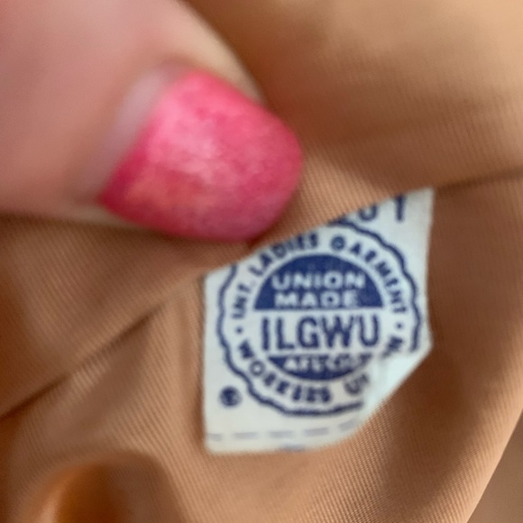 Vintage fur trimmed pea coat S 1970’s ILGWU Penny Lane style - Picture 6 of 10